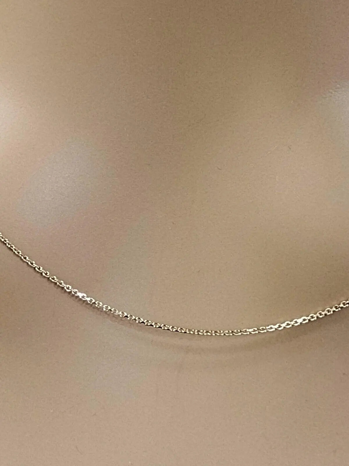 14K / 14ct Yellow Gold Diamond Cut Chain Necklace 18 inch Hallmarked