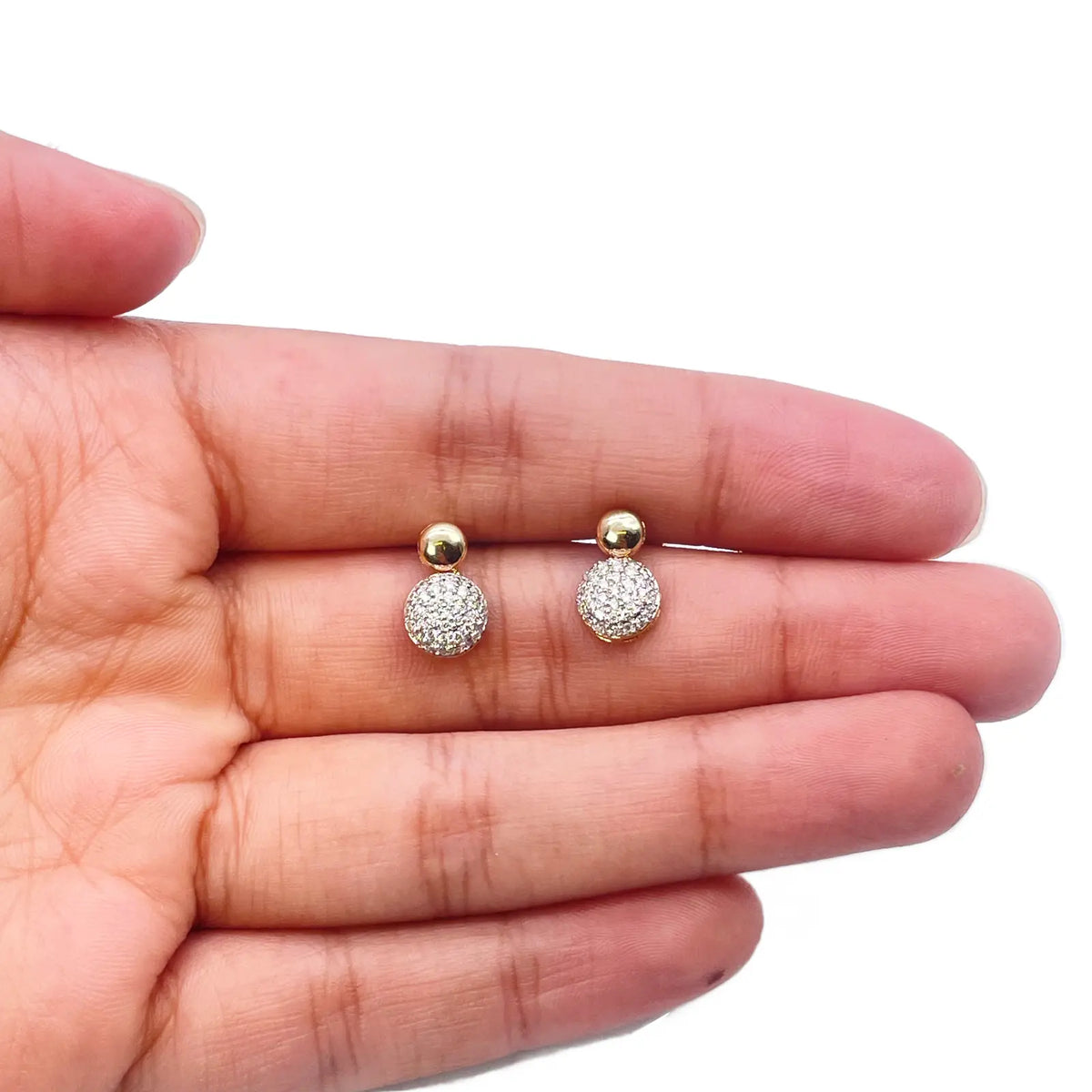 18ct Yellow Gold Natural Diamond Oval Drop/Dangle Stud Earrings 0.30ct Diamond earring