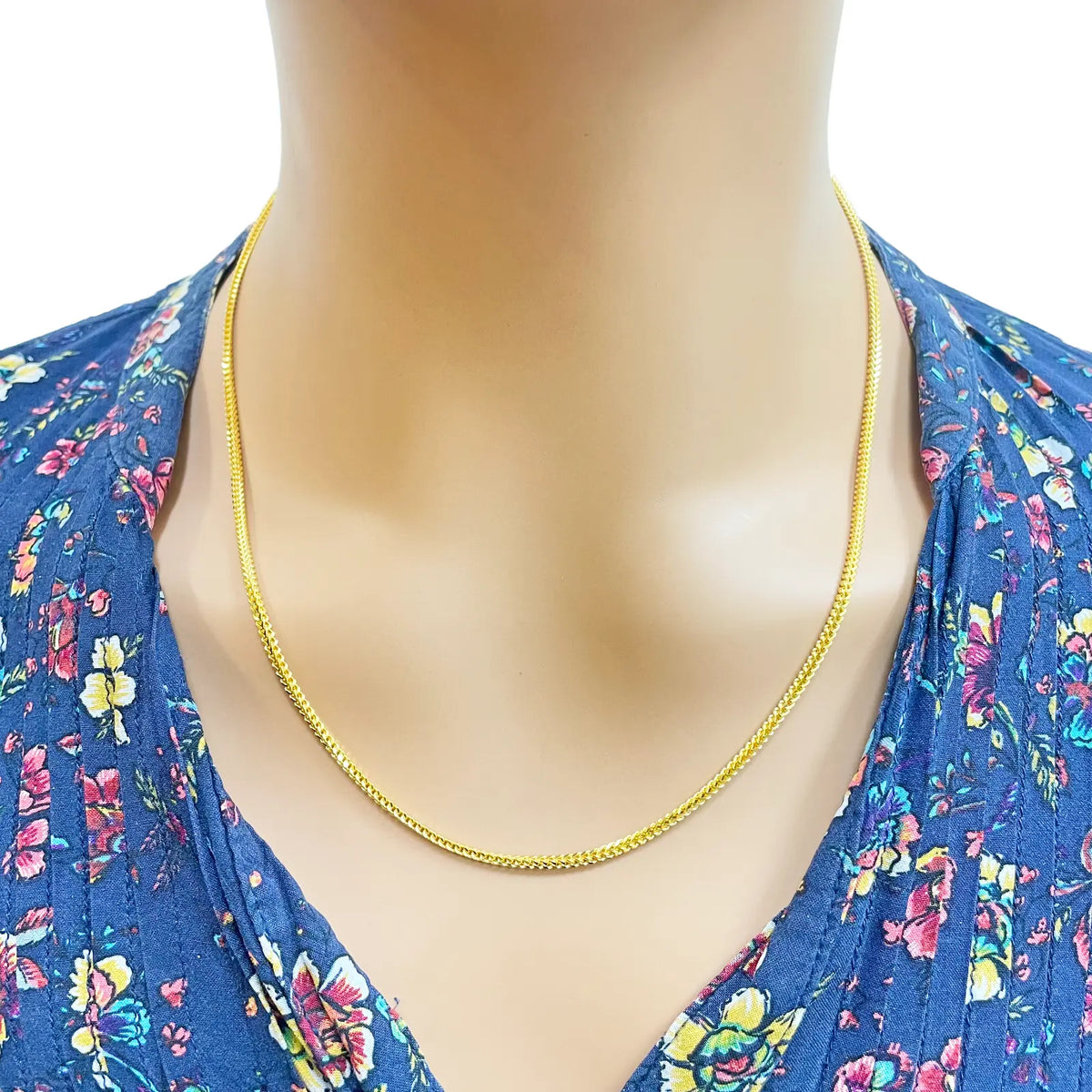 22ct Yellow Gold Foxtail Chain Necklace 20''inches 2.0mm Width