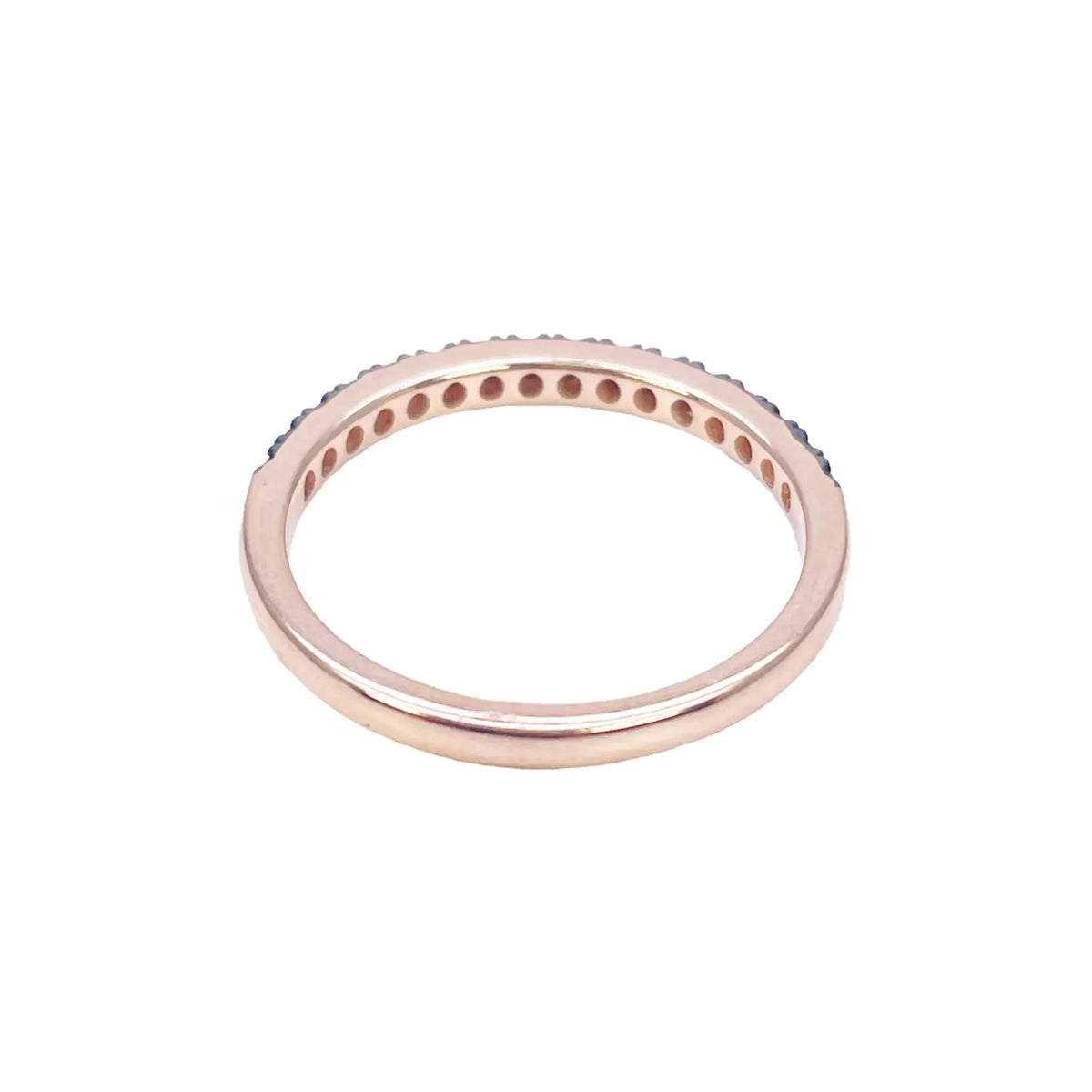 14ct Rose Gold Half Eternity Band With Brown Champagne Diamonds 0.20ct  Diamond Ring
