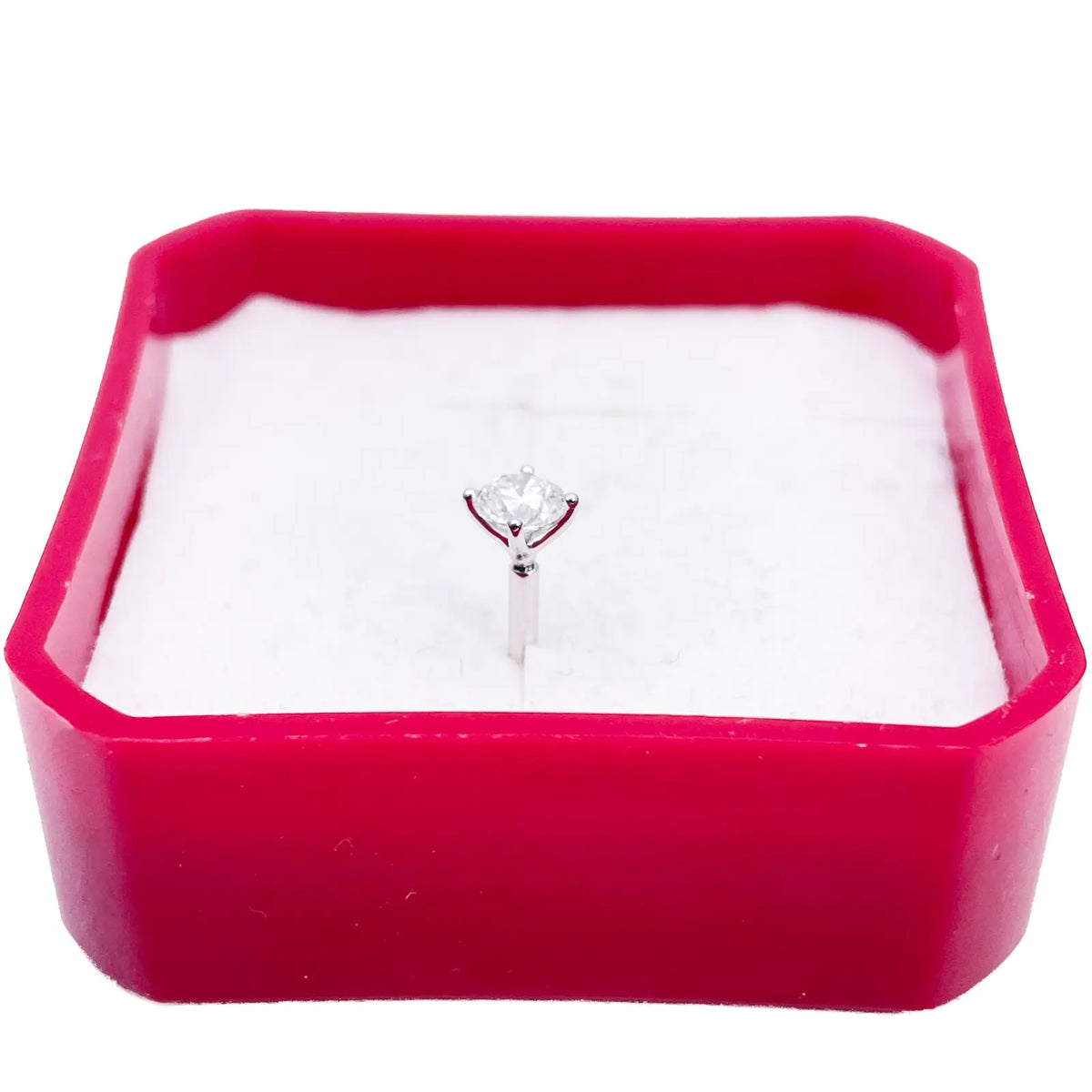 18ct Gold Natural Round Diamond Nose Stud Pin 0.20ct 4 Claw Certified 3.7mm Wide  Body Piercings