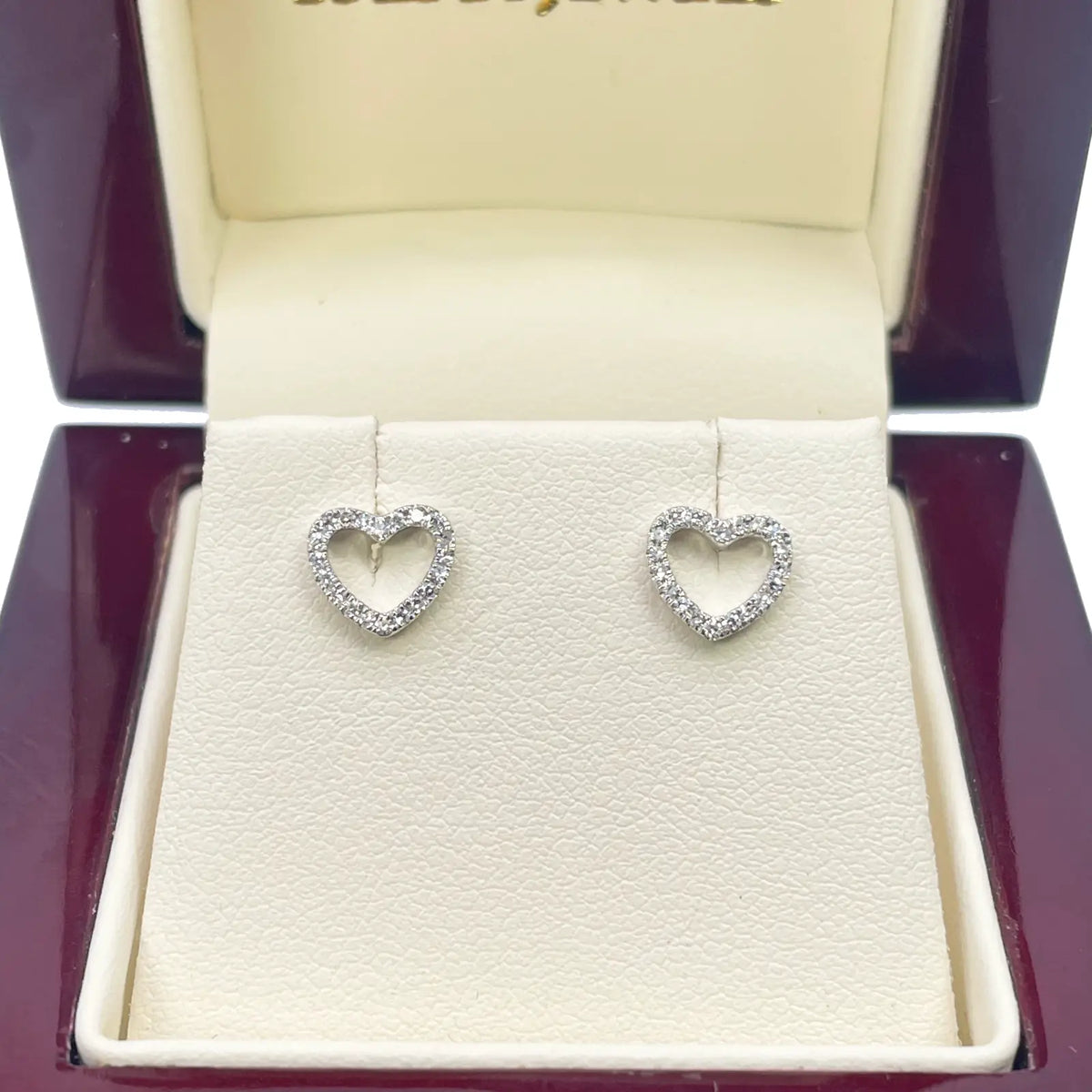 18ct Rose Gold Heart Natural Diamond Stud Earrings 0.12ct  Diamond earring