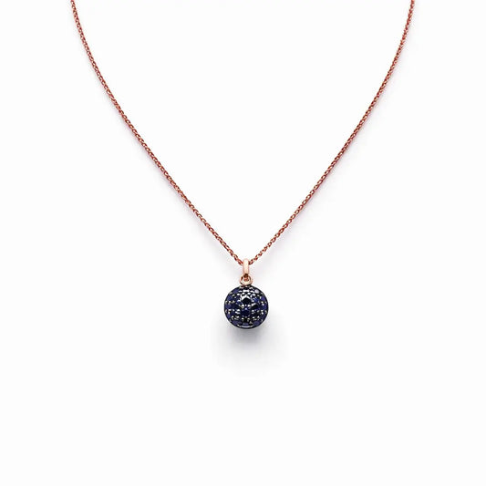 18ct Rose Gold & Natural Black Diamond Cluster Pendant 0.42cts with Chain  Diamond Necklace