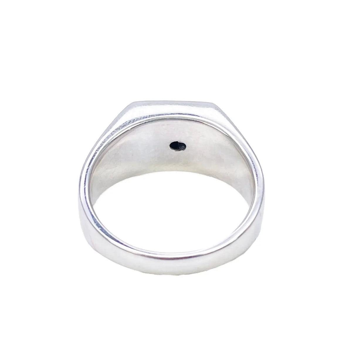 18ct White Gold 1.00ct Natural Diamond Princess Cut Invisible Gents Signet Ring  Diamond Ring