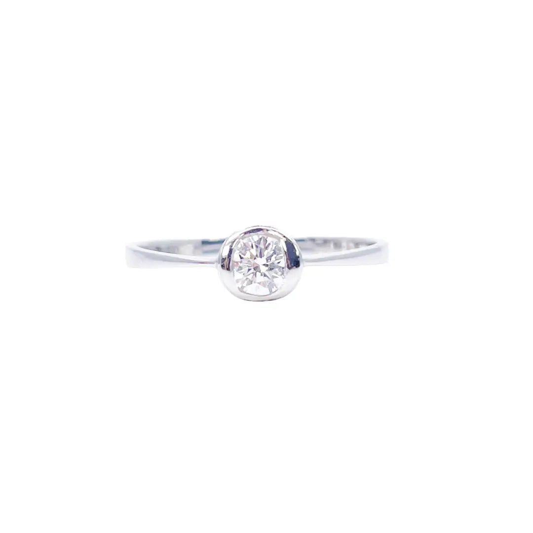 18ct White Gold Diamond Solitaire Ring 0.20ct  Diamond Ring