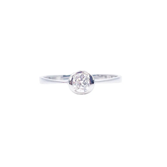 18ct White Gold Diamond Solitaire Ring 0.20ct  Diamond Ring