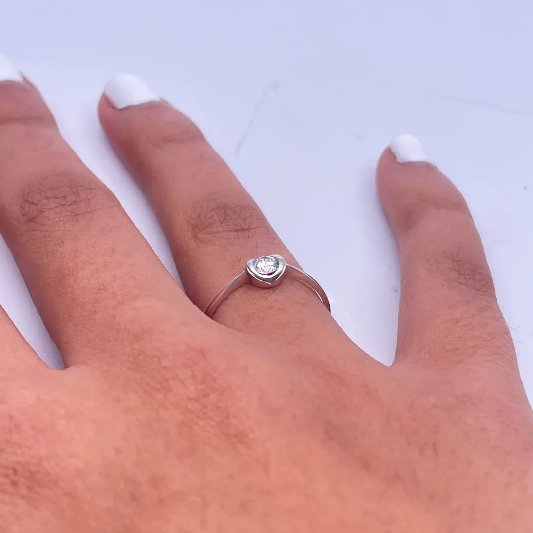 18ct White Gold Diamond Solitaire Ring 0.20ct  Diamond Ring