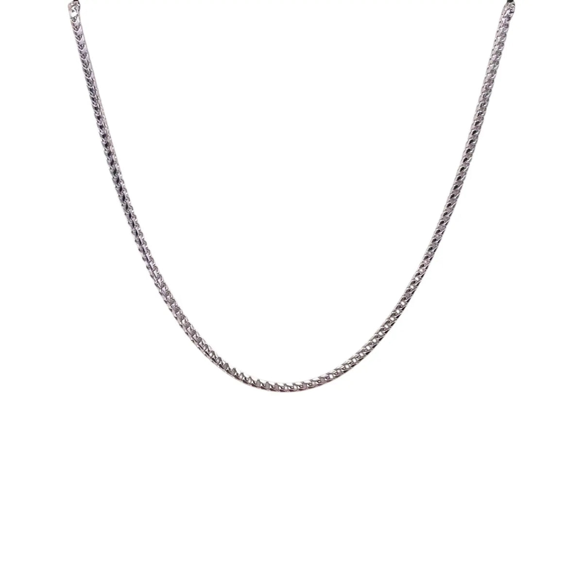 18ct White Gold Franco Necklace 16''inch  Gold Necklace