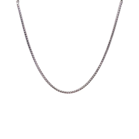 18ct White Gold Franco Necklace 16''inch  Gold Necklace