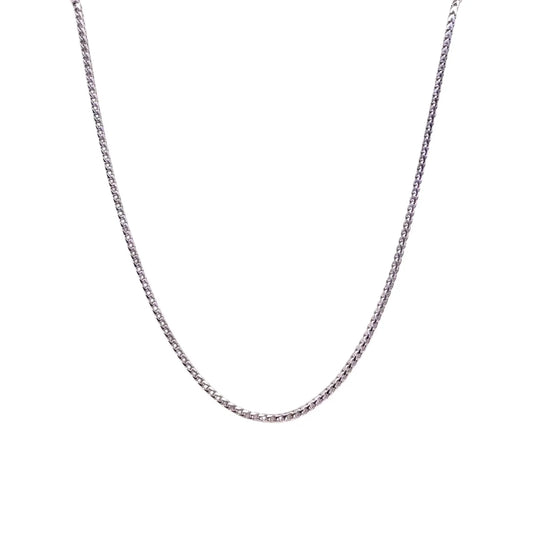 18ct White Gold Franco Necklace 16''inch  Gold Necklace