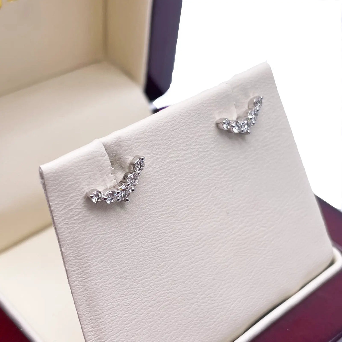 18ct White Gold Natural Diamond Crawler Climber Earrings 0.25ct Total Diamond Weight  Diamond earring