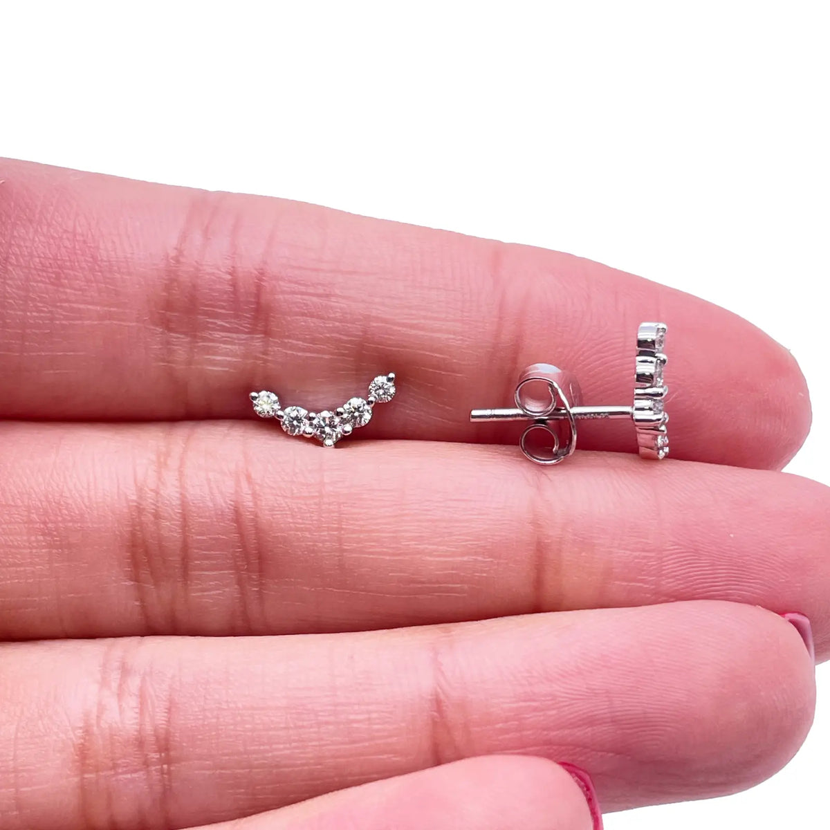 18ct White Gold Natural Diamond Crawler Climber Earrings 0.25ct Total Diamond Weight  Diamond earring