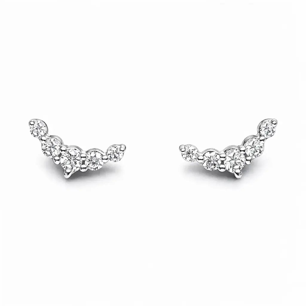 18ct White Gold Natural Diamond Crawler Climber Earrings 0.25ct Total Diamond Weight  Diamond earring