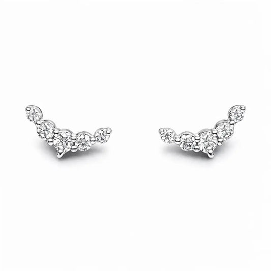 18ct White Gold Natural Diamond Crawler Climber Earrings 0.25ct Total Diamond Weight  Diamond earring