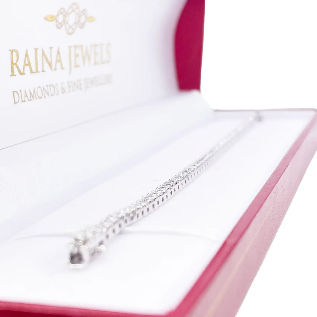18ct White Gold Natural Diamond Tennis Bracelet 4-claw 4.50ct 7 Inches 3mm¬† Diamond Bracelets