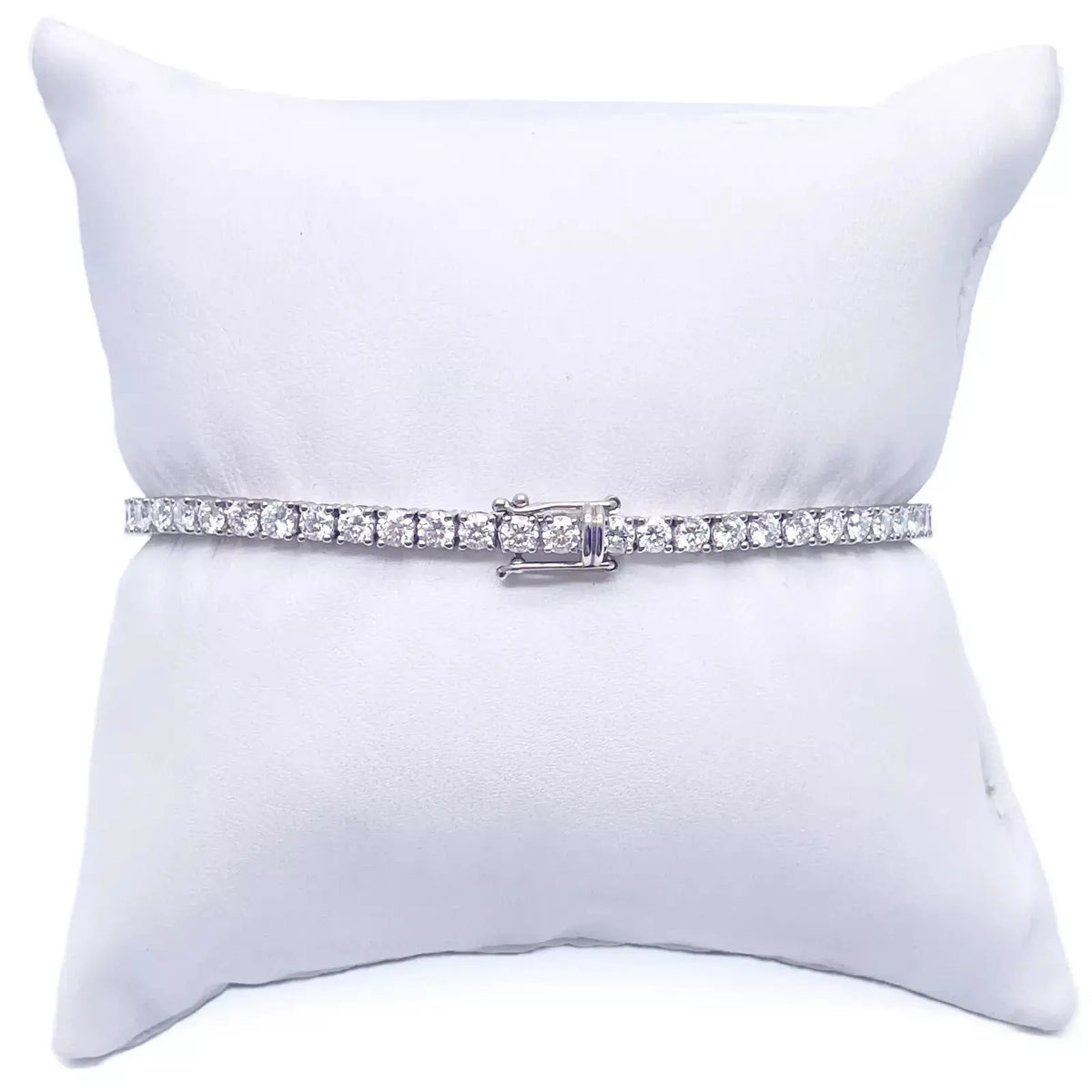 18ct White Gold Natural Diamond Tennis Bracelet Prong 5.36ct 7 Inches IGI Cert¬† Diamond Bracelets