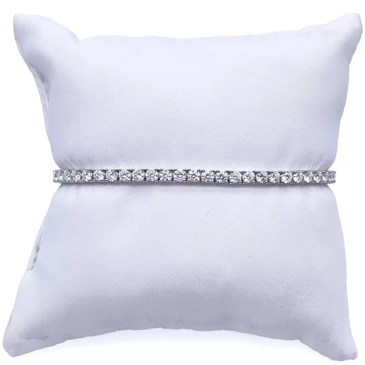 18ct White Gold Natural Diamond Tennis Bracelet Prong 5.36ct 7 Inches IGI Cert¬† Diamond Bracelets