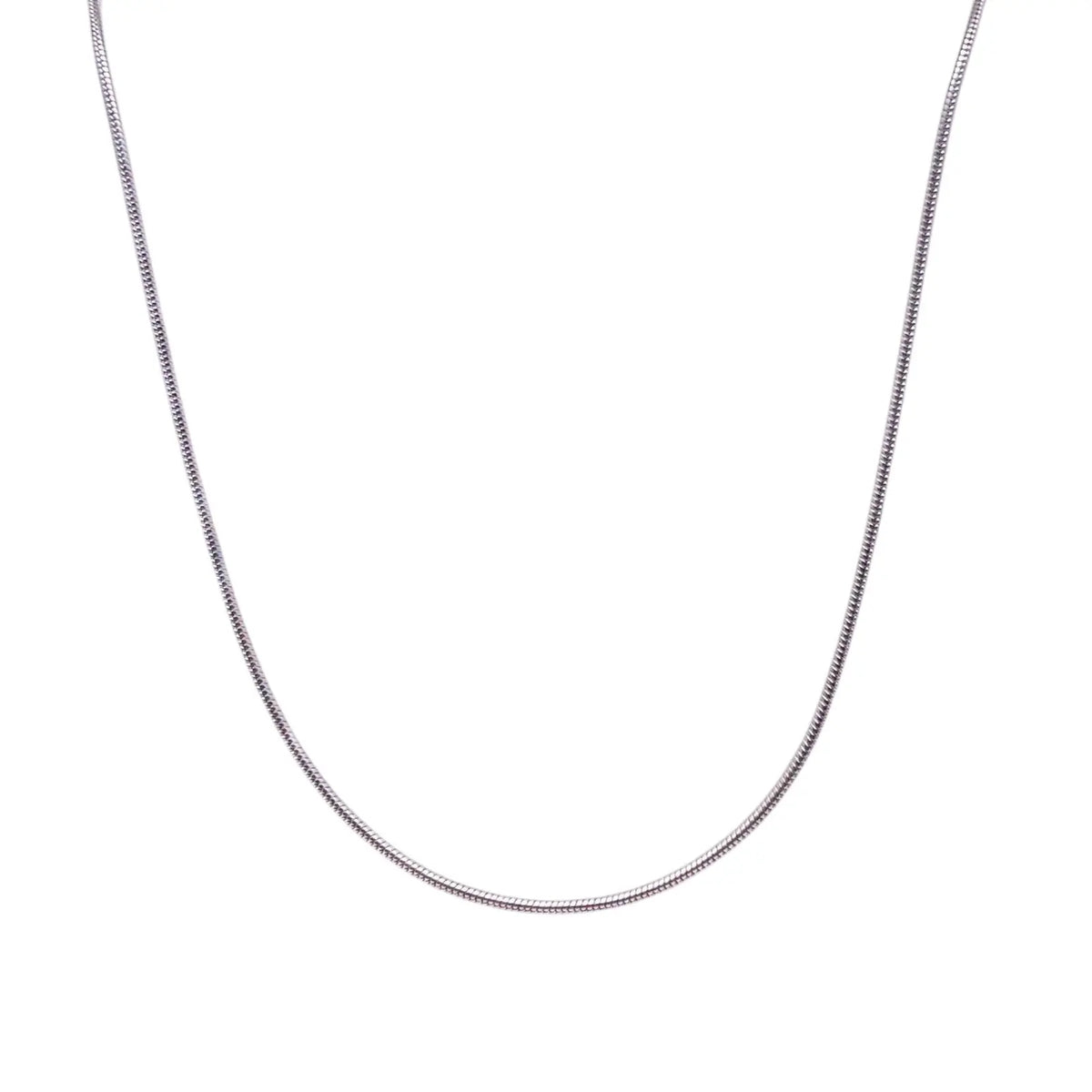 18ct White Gold Snake Necklace 16  Gold Chain