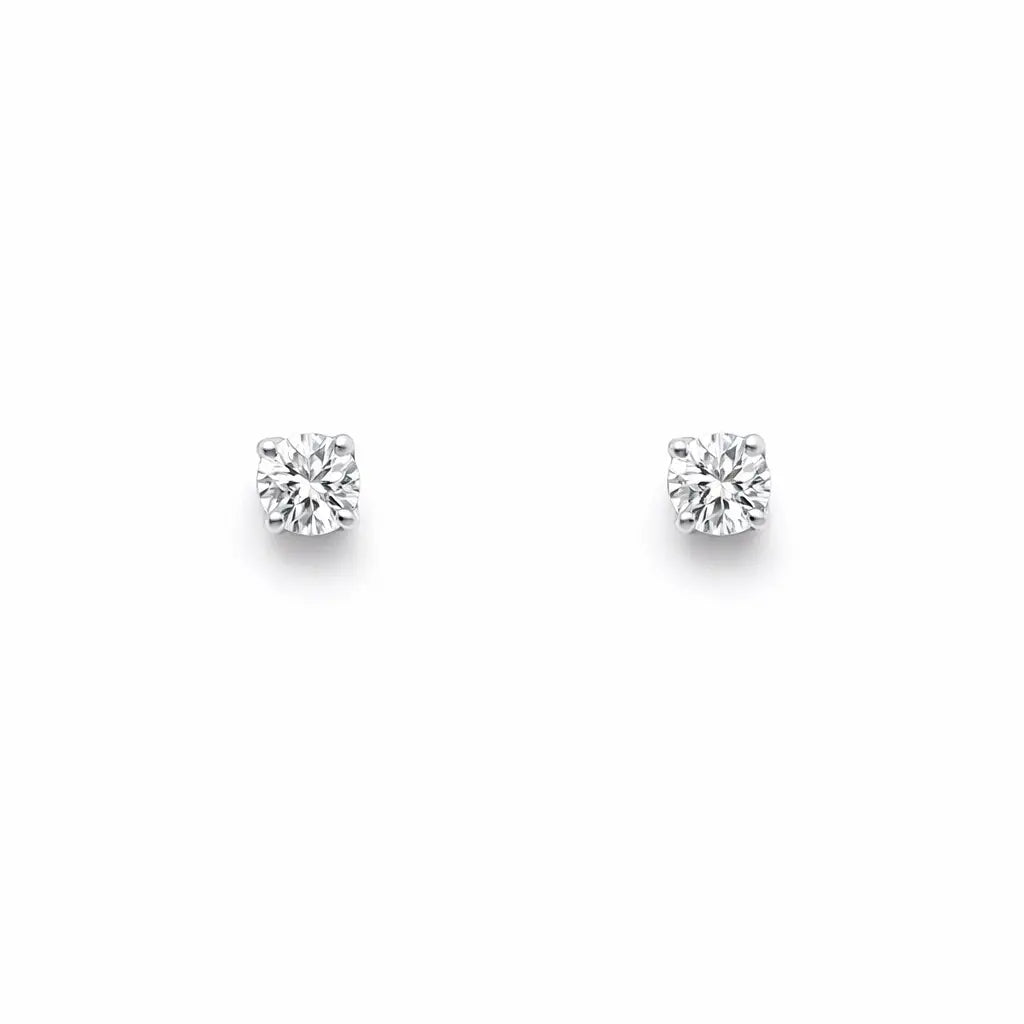 18ct White Or Yellow Gold Diamond Children's Earrings 0.20ct Child friendly  Children's diamond earring