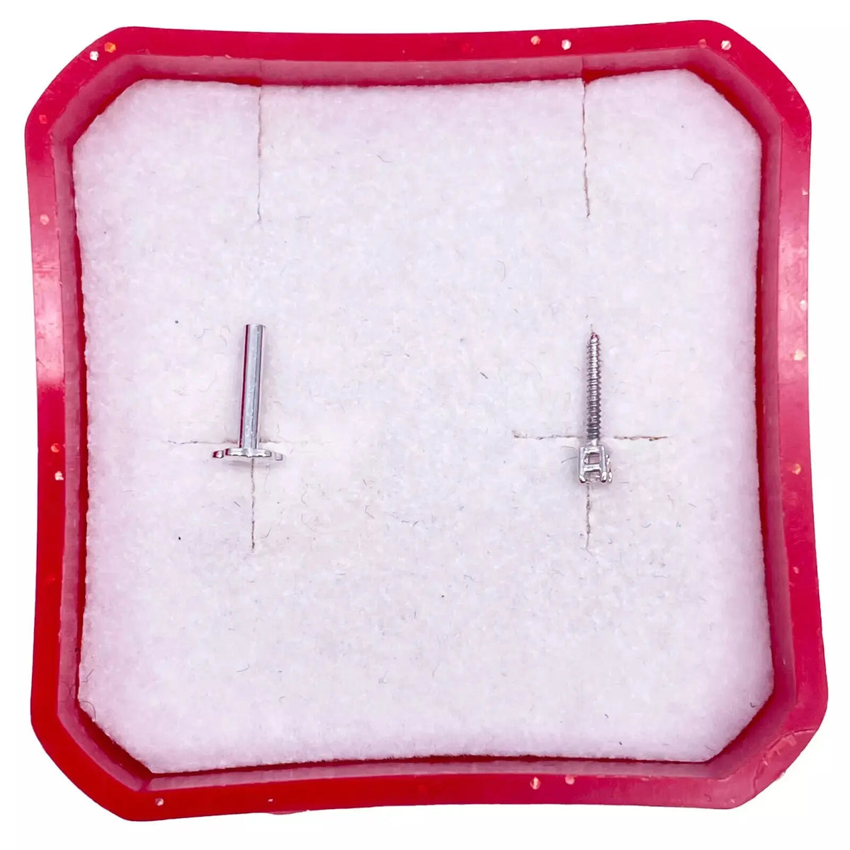 18ct White Or Yellow Gold Diamond Nose Stud Pin 0.02ct 4 claw 1.7mm Width  Body Piercings