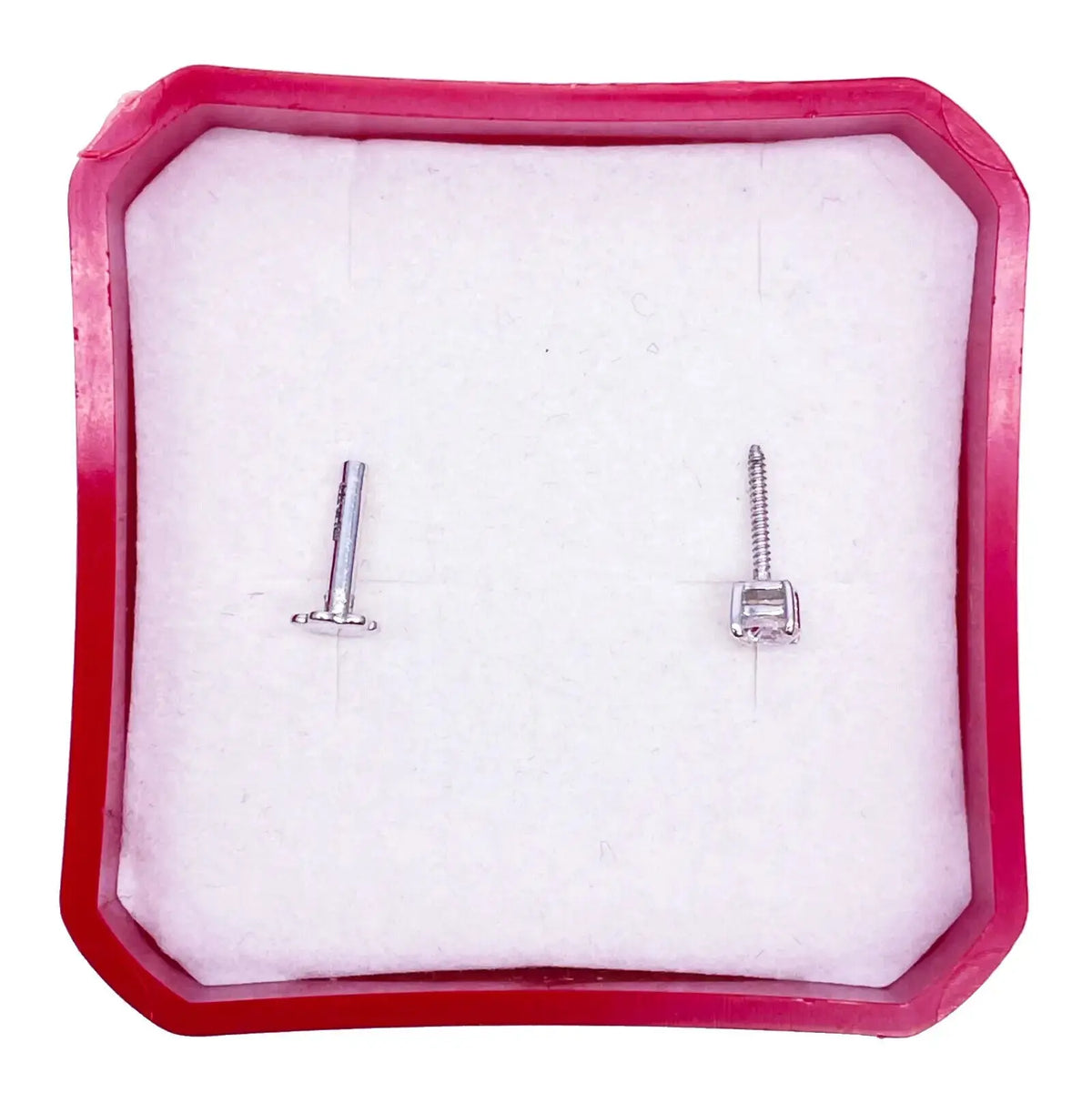 18ct White Or Yellow Gold Diamond Nose Stud Pin 0.12ct 4claw 3.0mm Width  Body Piercings