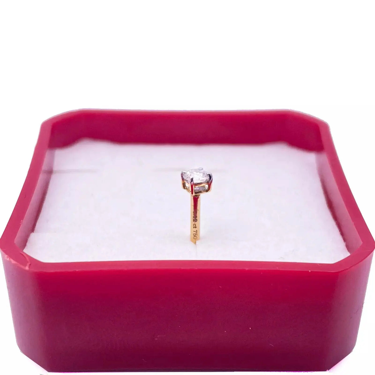 18ct White Or Yellow Gold Diamond Nose Stud Pin 0.12ct 4claw 3.0mm Width  Body Piercings