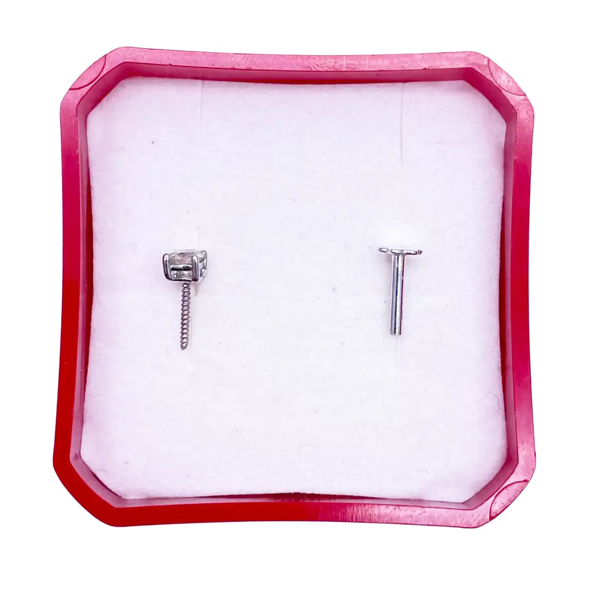 18ct White Or Yellow Gold Diamond Nose Stud Pin 0.15ct 4claw 3.4mm Width  Body Piercings