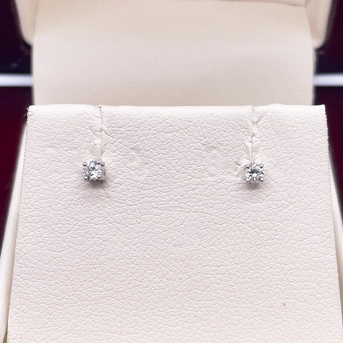 18ct White/Yellow Gold Diamond Children's Earrings 0.10ct Child friendly 