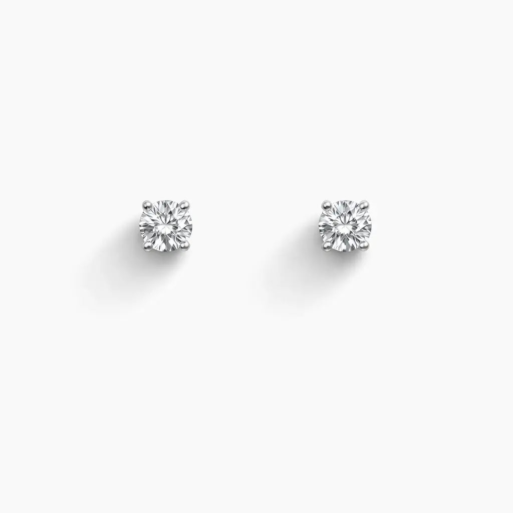 18ct White/Yellow Gold Diamond Solitaire Children's Earrings 0.24ct Child friendly  Children's diamond earring