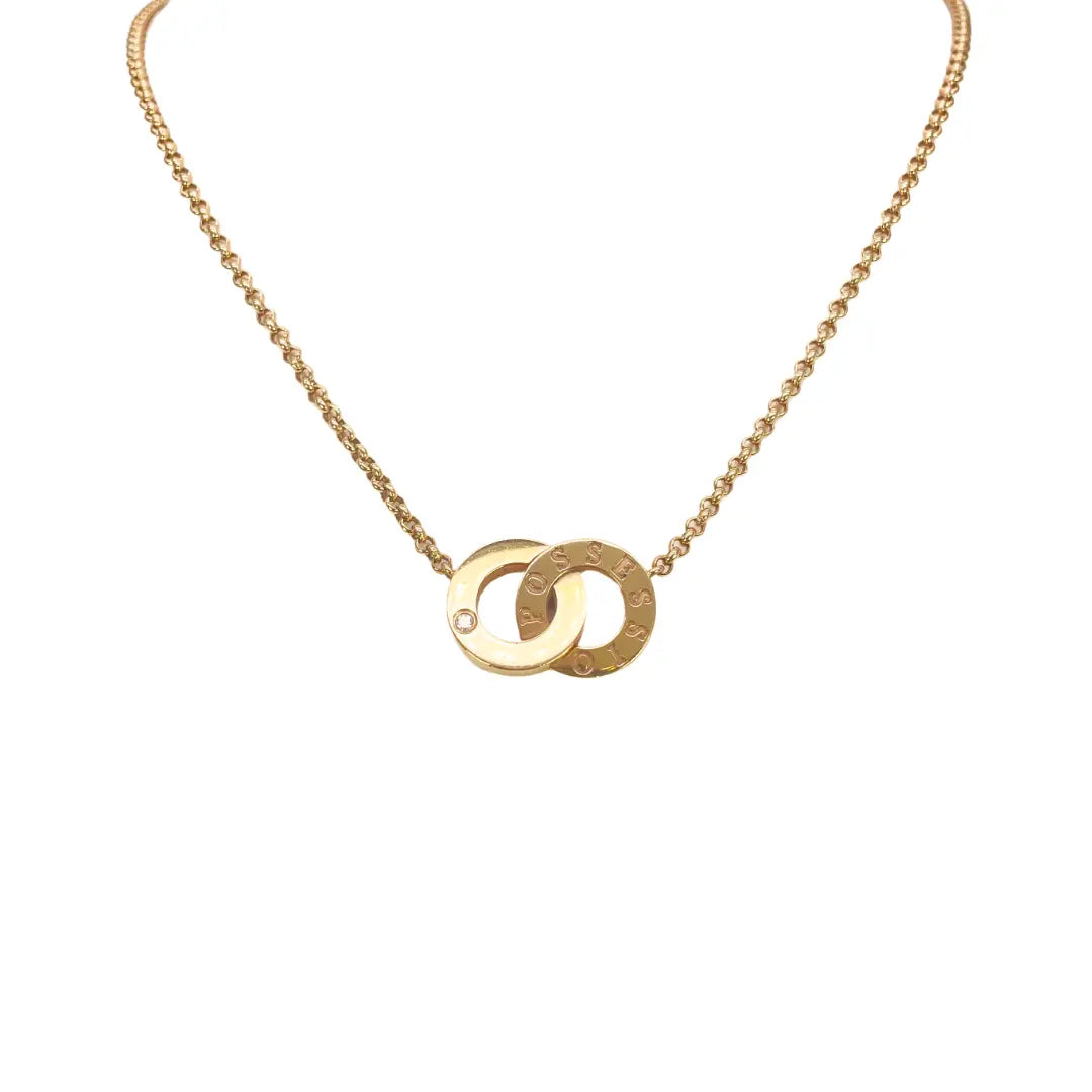 18ct Yellow Gold Diamond Piaget Toi Moi Possession Necklace 0.01ct Certificate 