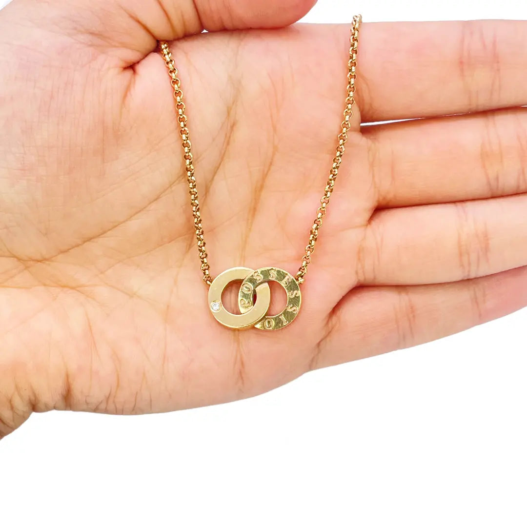 18ct Yellow Gold Diamond Piaget Toi Moi Possession Necklace 0.01ct Certificate 
