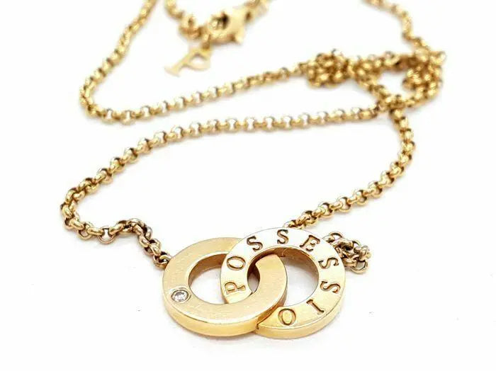 18ct Yellow Gold Diamond Piaget Toi Moi Possession Necklace 0.01ct Certificate 