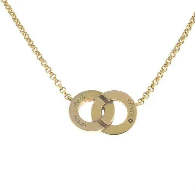 18ct Yellow Gold Diamond Piaget Toi Moi Possession Necklace 0.01ct Certificate 