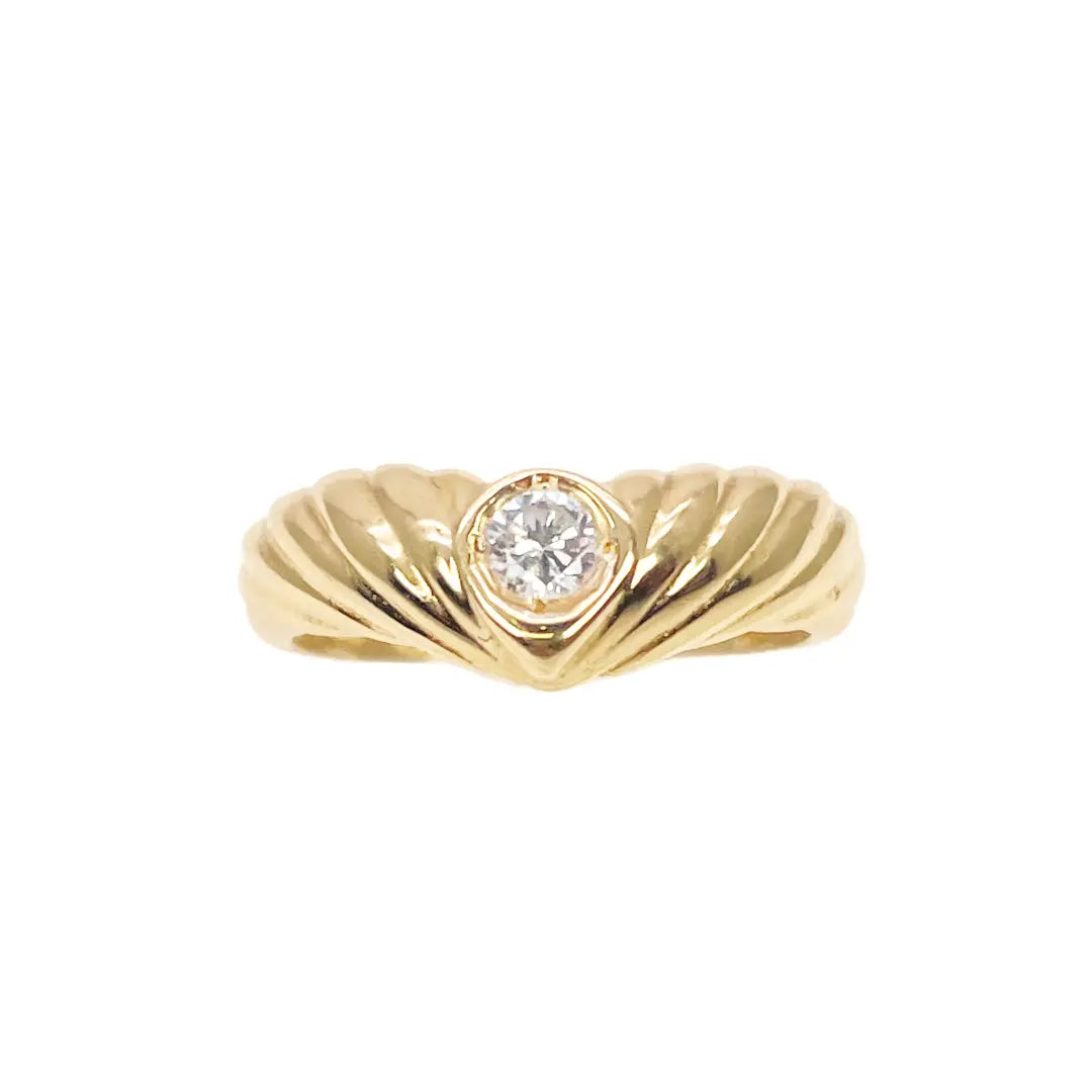 18ct Yellow Gold High Polished Solitaire Diamond Ring 0.10ct  Diamond Ring