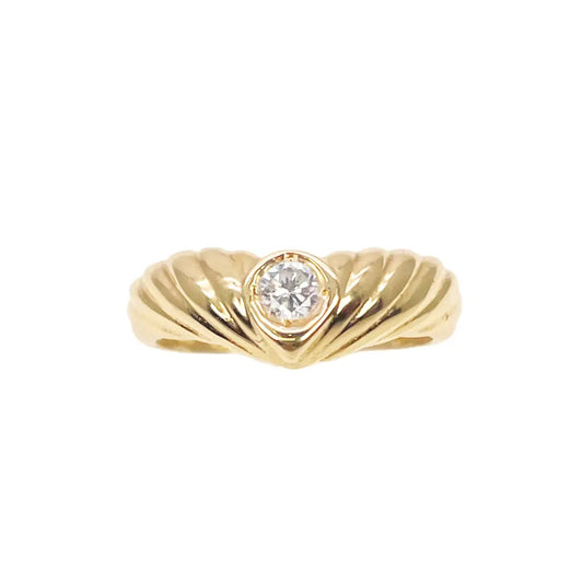 18ct Yellow Gold High Polished Solitaire Diamond Ring 0.10ct  Diamond Ring