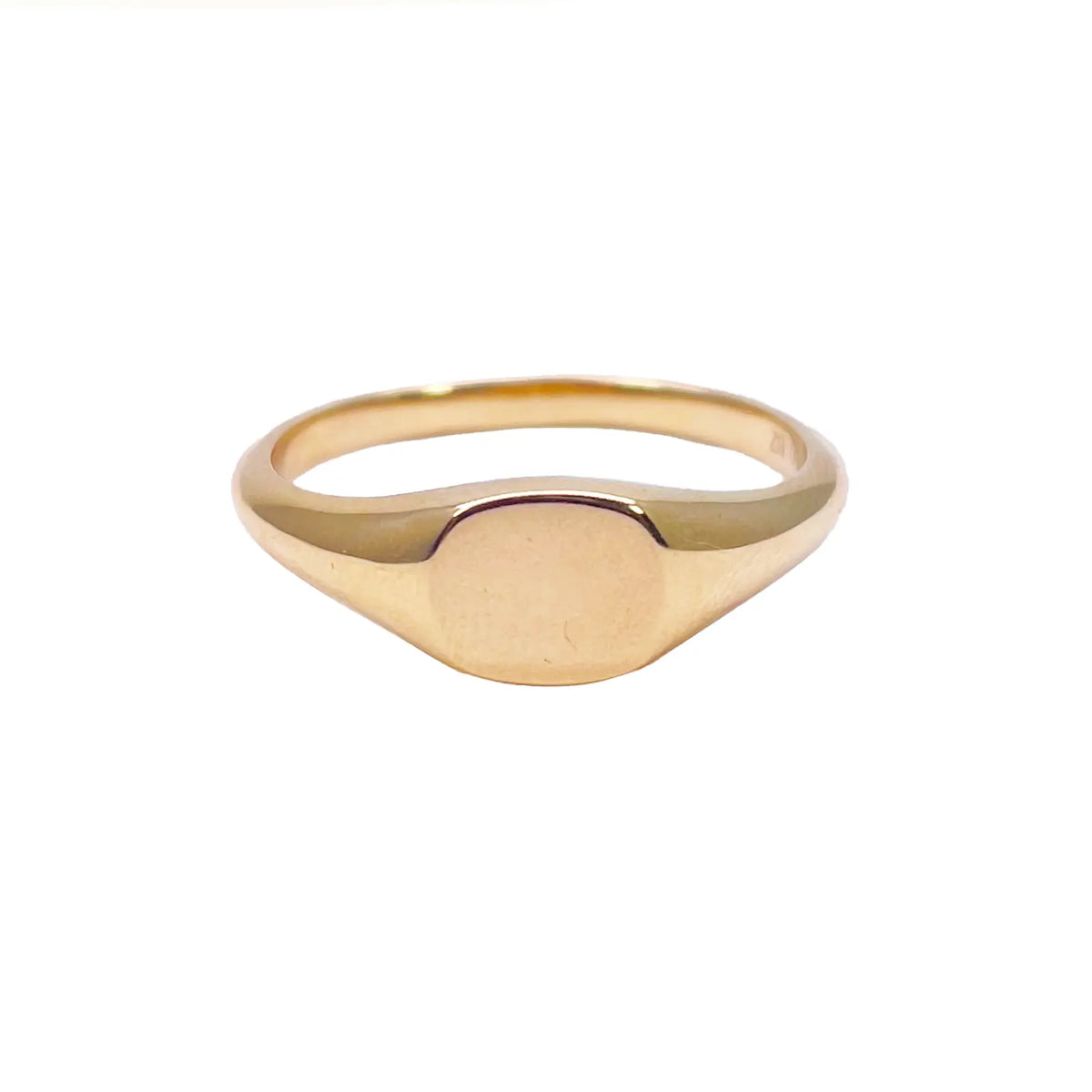 18ct Yellow Gold High Polished Square Men's Signet Ring 