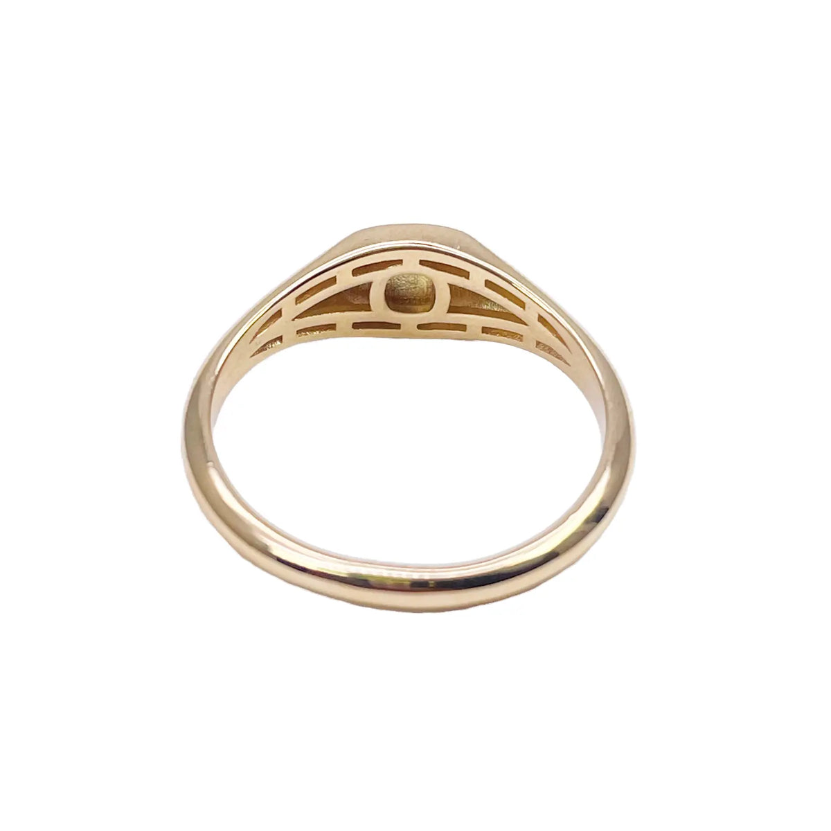 18ct Yellow Gold High Polished Square Men's Signet Ring 