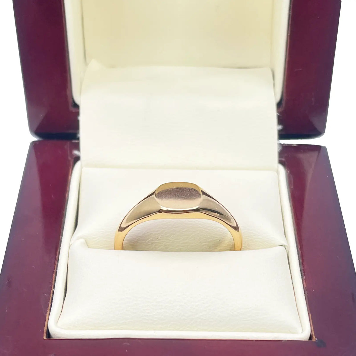 18ct Yellow Gold High Polished Square Men's Signet Ring 
