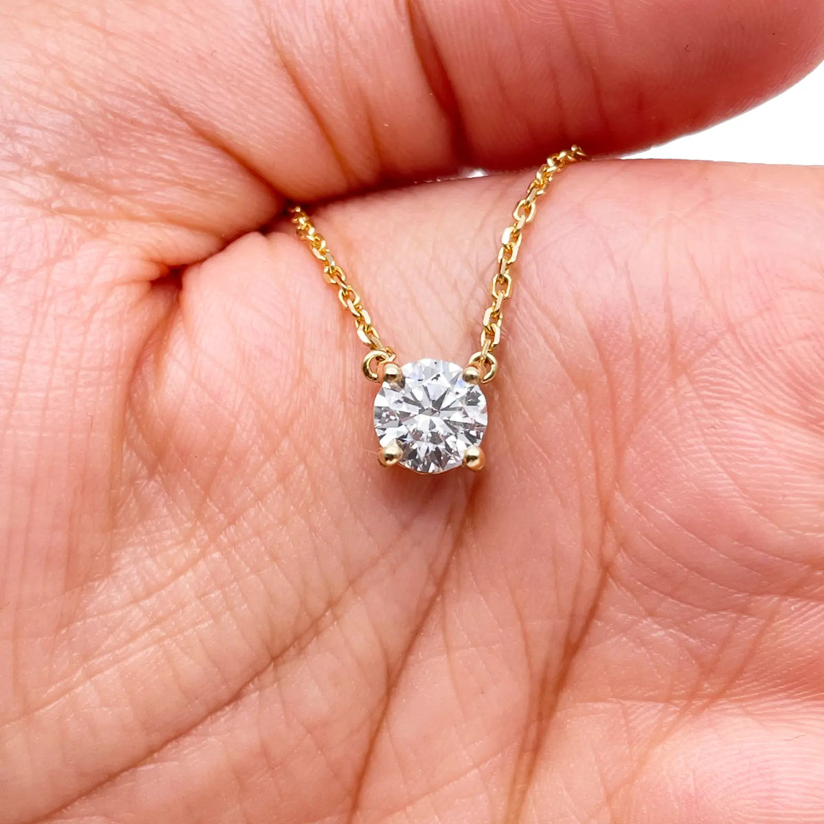 18ct Yellow Gold Lab Grown Diamond 1.00ct Black Beads Mangalsutra Necklace IGI  Mangalsutra Chains