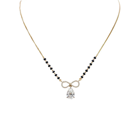 18ct Yellow Gold Lab Grown Diamond 1.65ct Infinity Mangalsutra Necklace IGI Cert  Mangalsutra Chains