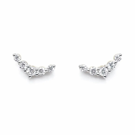 18ct Yellow Gold Natural Diamond Crawler/Climber Earrings 0.29ct  Diamond earring