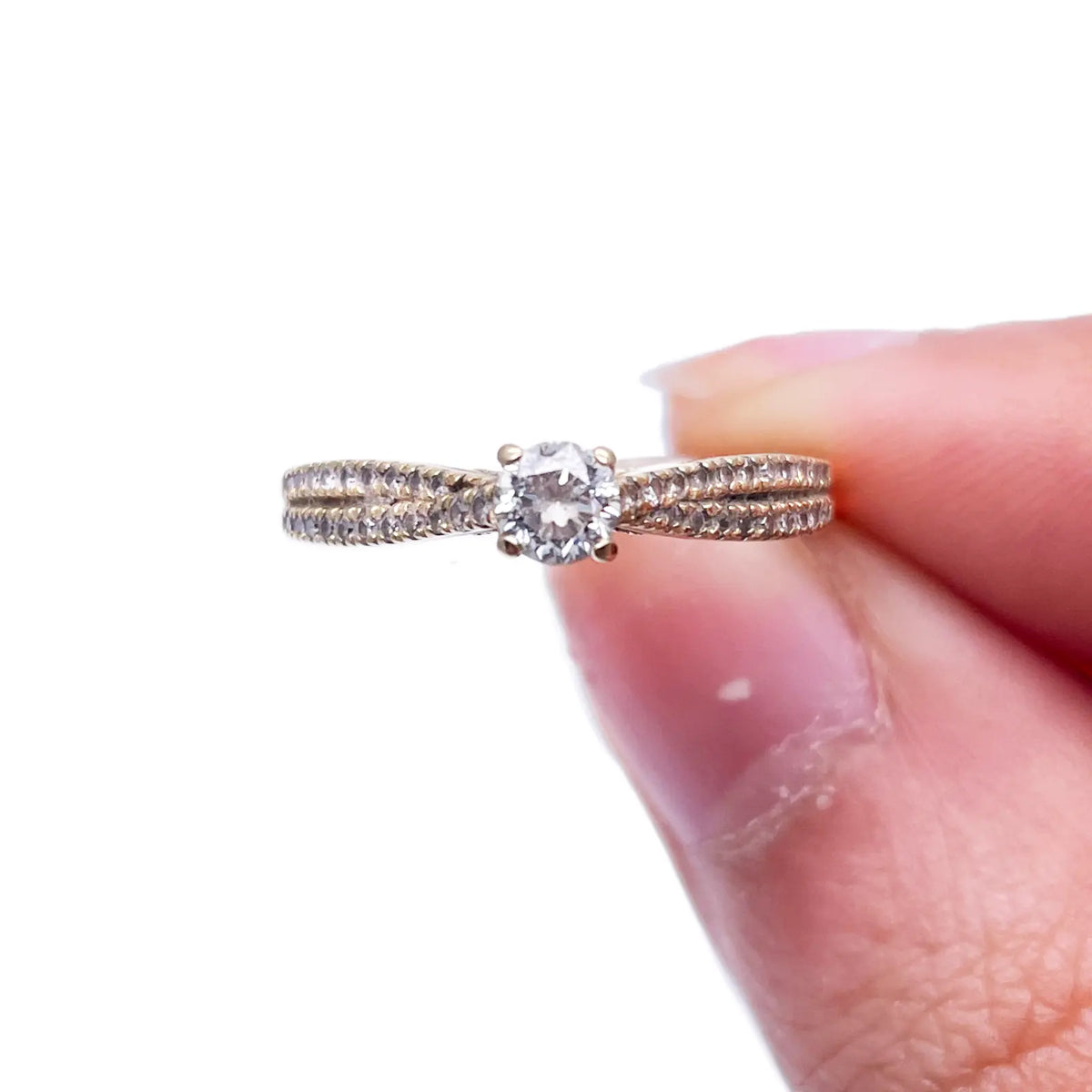 18ct Yellow Gold Natural Diamond Fancy Pave Engagement Ring 0.63ct Certified  Diamond Ring
