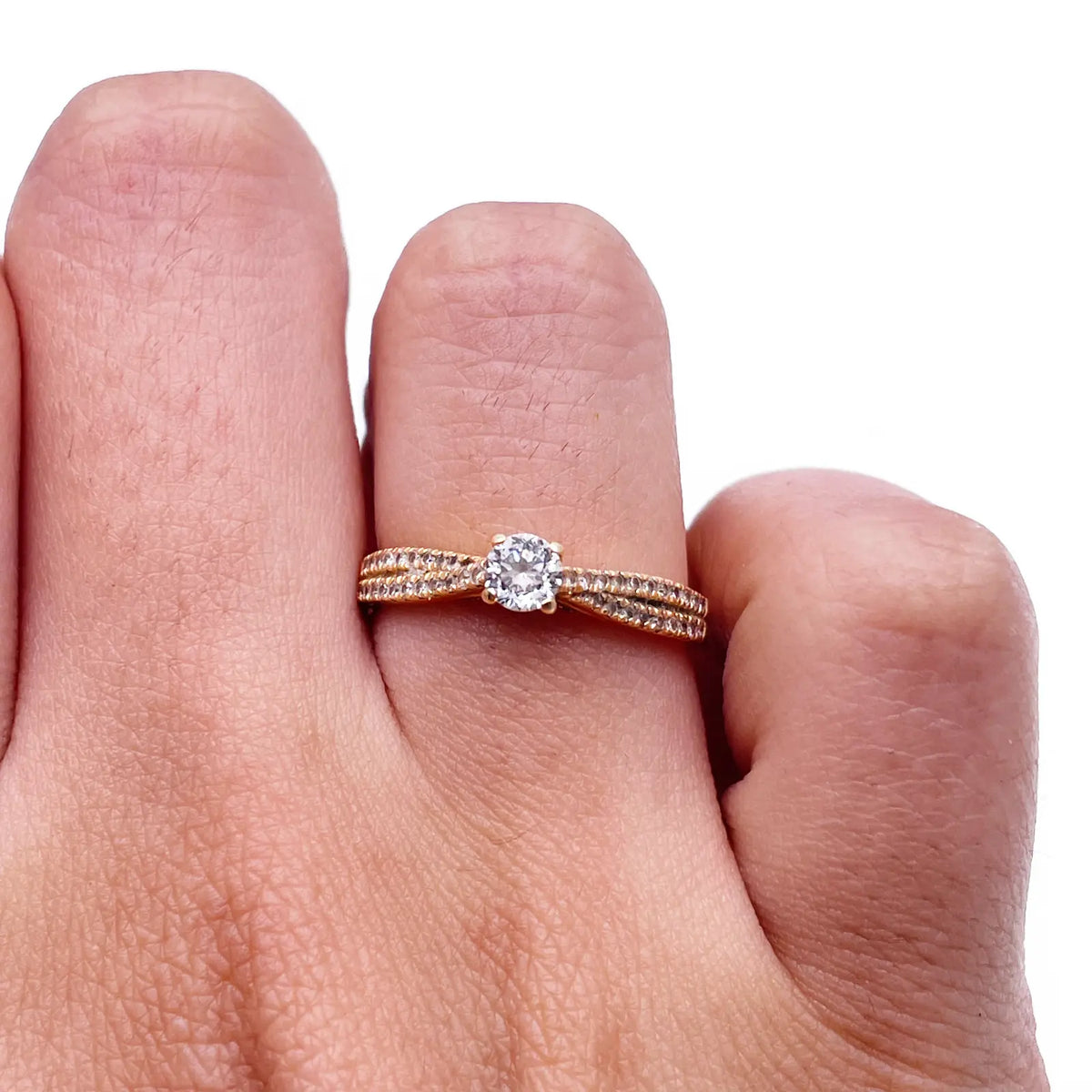 18ct Yellow Gold Natural Diamond Fancy Pave Engagement Ring 0.63ct Certified  Diamond Ring