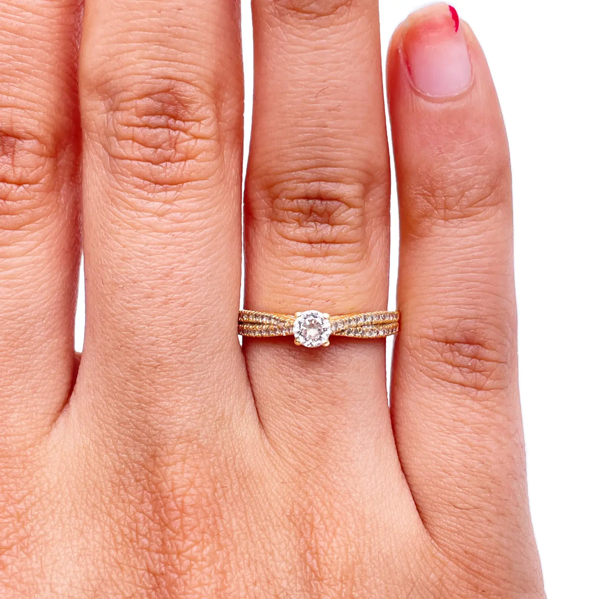 18ct Yellow Gold Natural Diamond Fancy Pave Engagement Ring 0.63ct Certified  Diamond Ring