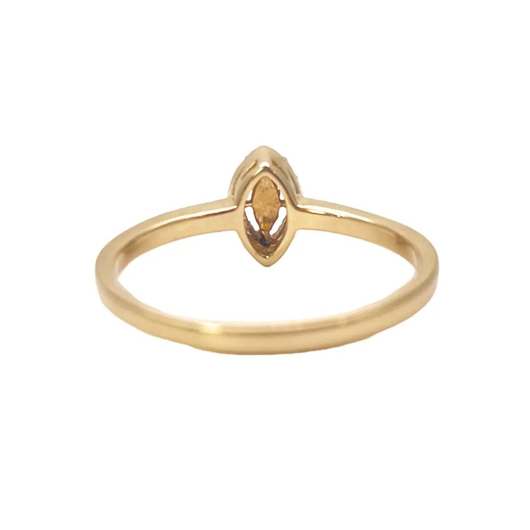 18ct Yellow Gold Natural Round Diamond Fancy Oval Ring 0.10ct  Diamond Ring