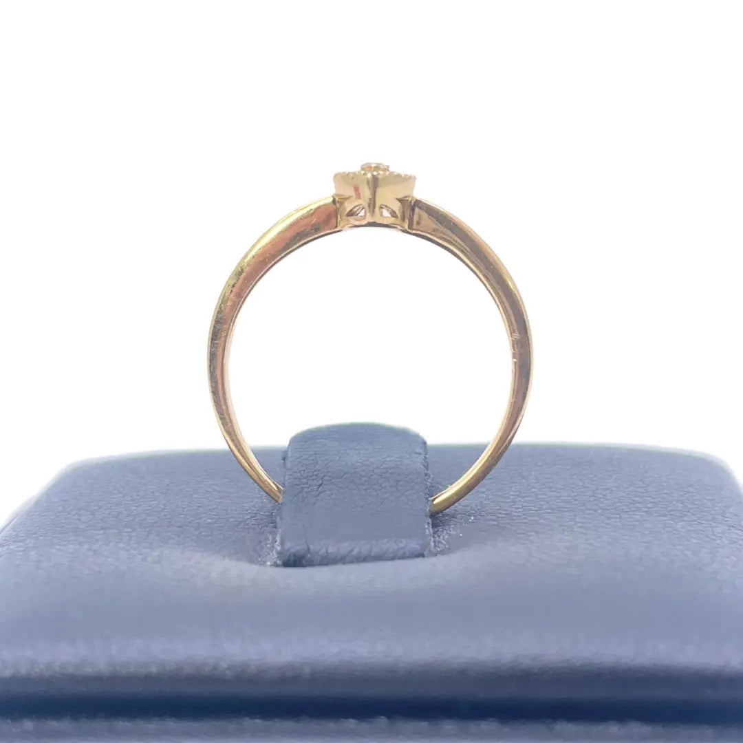 18ct Yellow Gold Natural Round Diamond Fancy Oval Ring 0.10ct  Diamond Ring