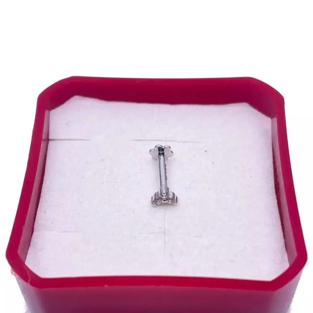 18ct Yellow Gold Natural Round Diamond Three Stone Nose Stud 0.05ct  Diamond Nose Stud