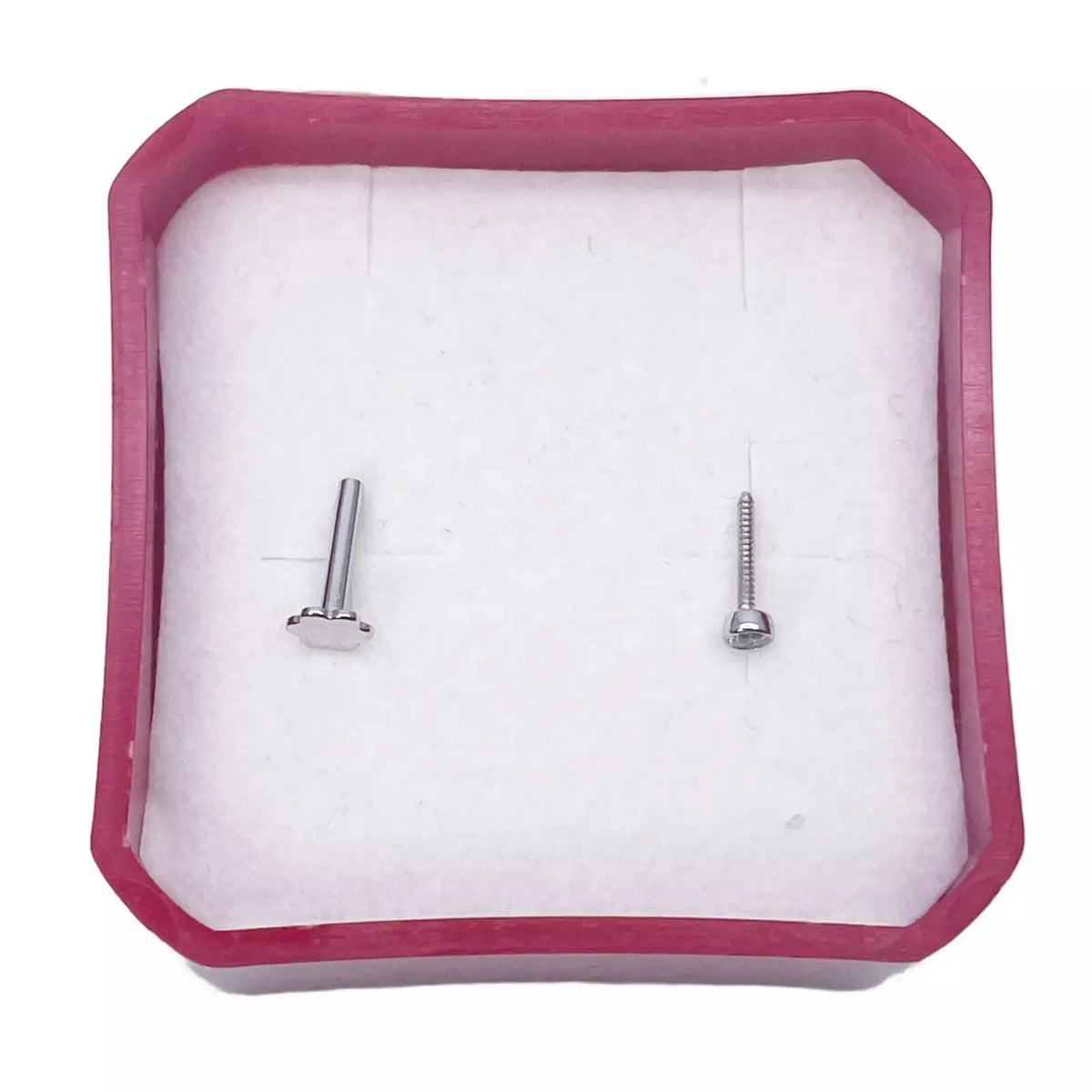 18ct Yellow & White Gold Diamond Bezel Nose Stud Pin 0.02ct  Body Piercing