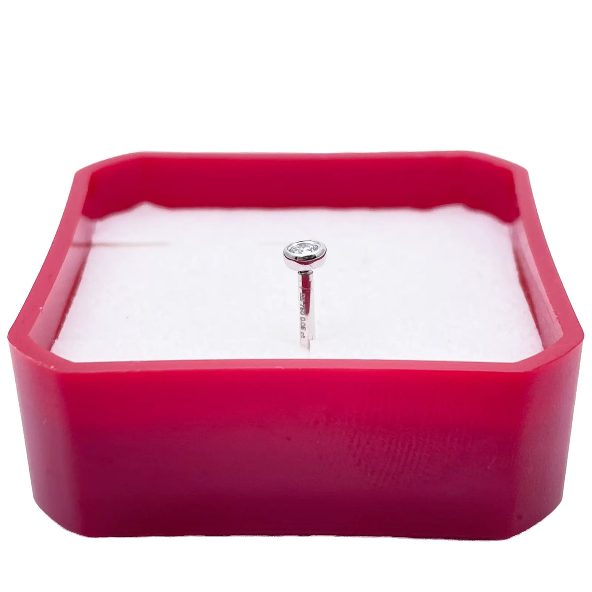 18ct Yellow & White Gold Diamond Bezel Nose Stud Pin 0.05ct  Body Piercing