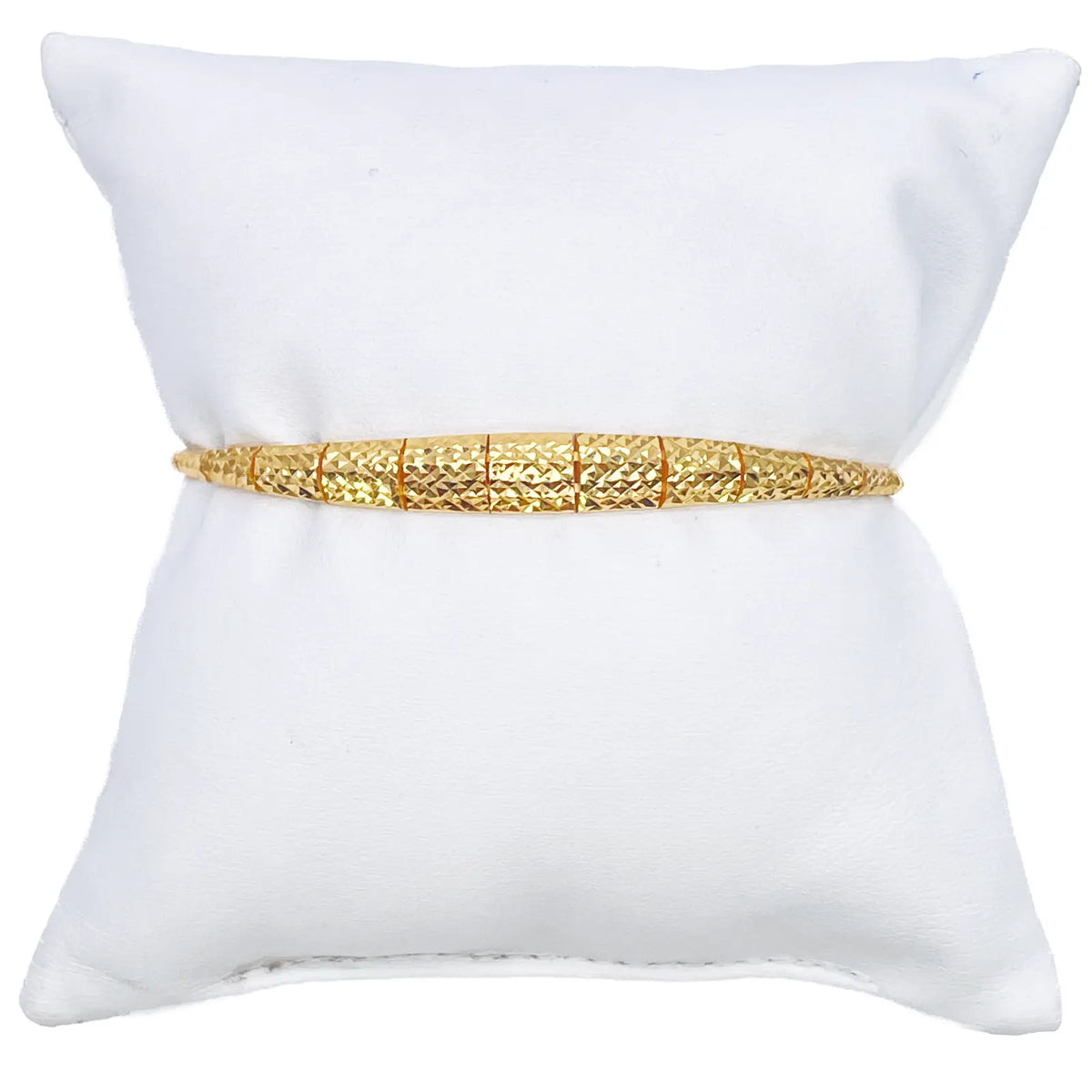 22ct Gold Bracelet Diamond Cut Shimmer Textured 6.7 Inches 